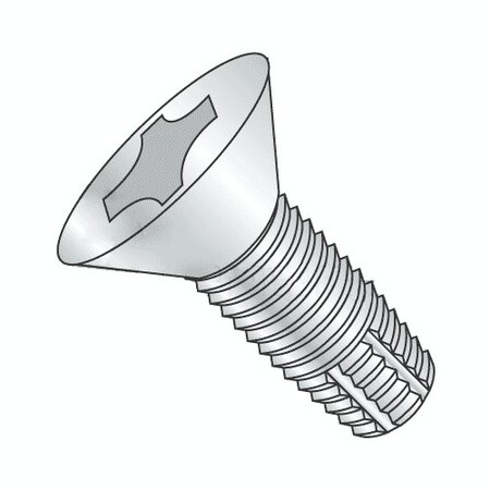 Newport Fasteners Thread Cutting Screw, #6-32 x 3/4 in, Zinc Plated Steel Flat Head Phillips Drive, 12000 PK 432227-12000